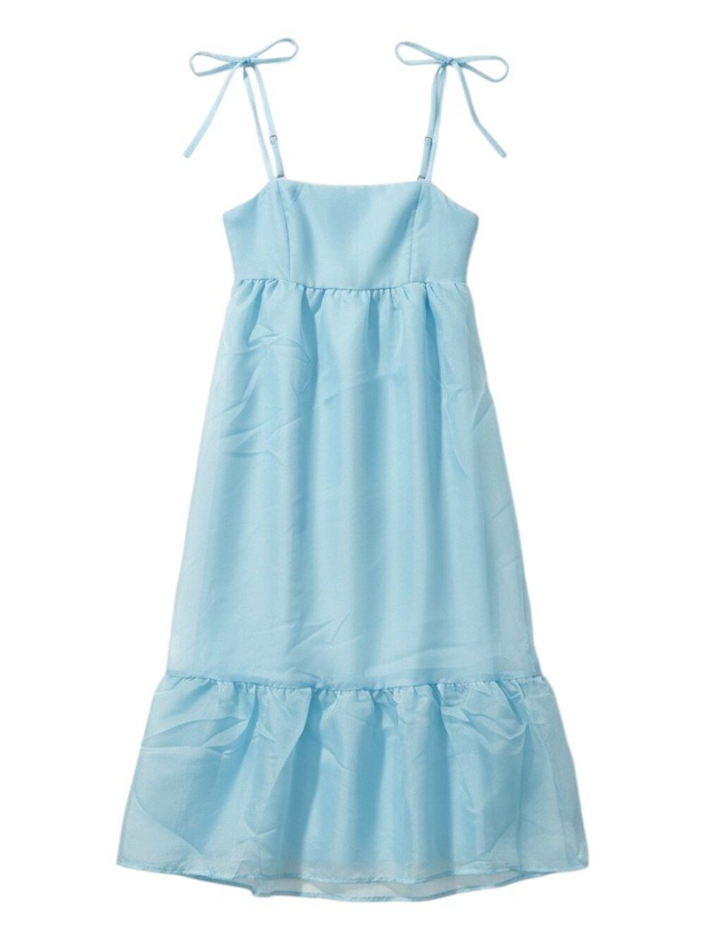 Wild Fable Light Blue Tie Strap Midi Dress Size Medium NWT
